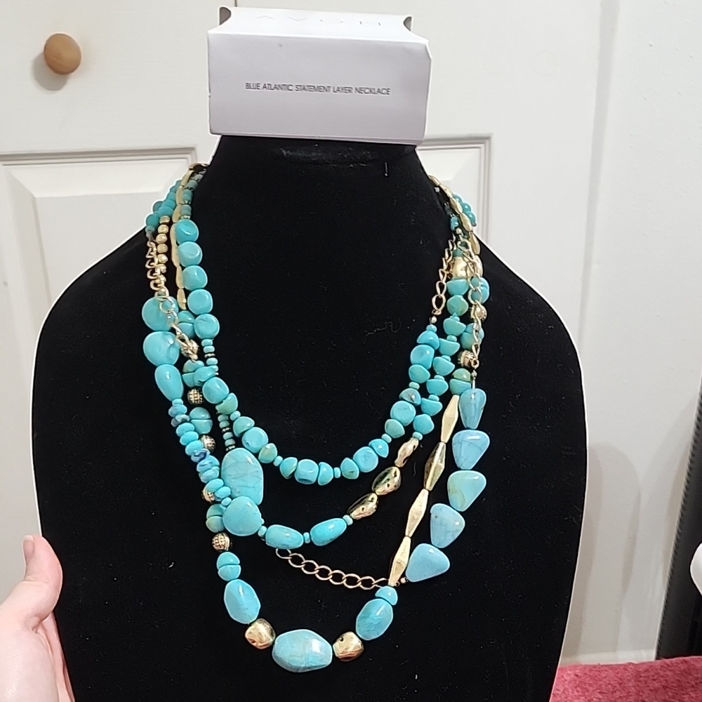 Blue Atlantic Statement Layer Necklace - image 1